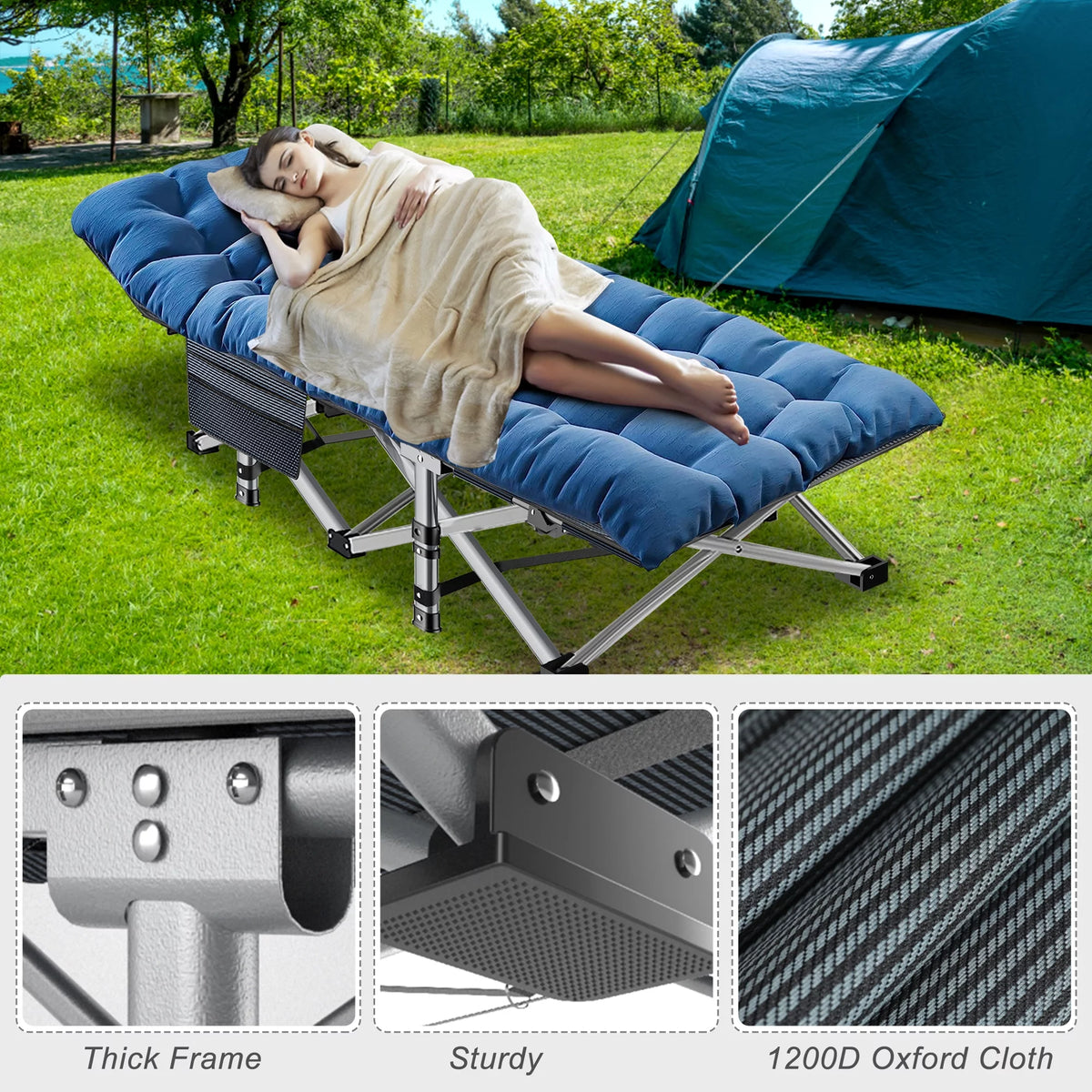 Folding Camping Cot with Carry Bag F5773