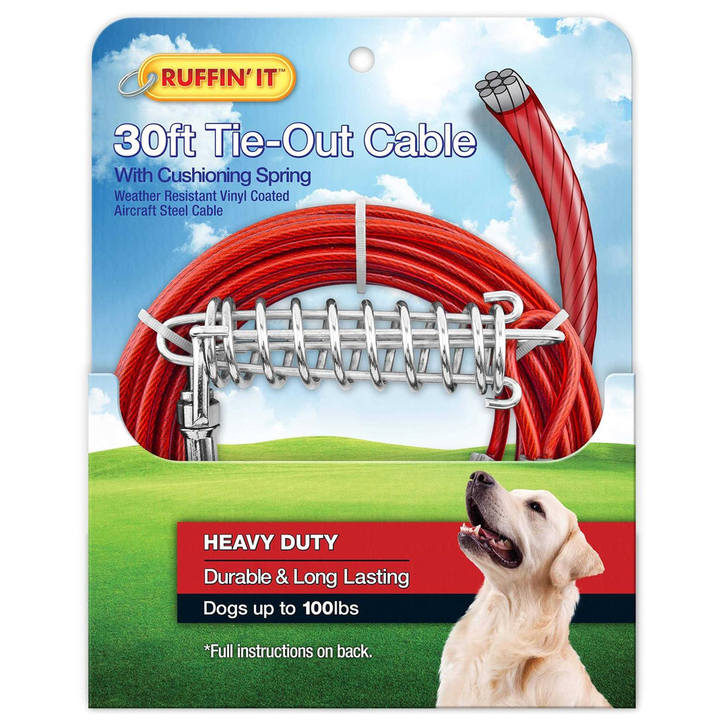 Cable Tie-Out with Cushioning Spring Heavy-Duty X18332