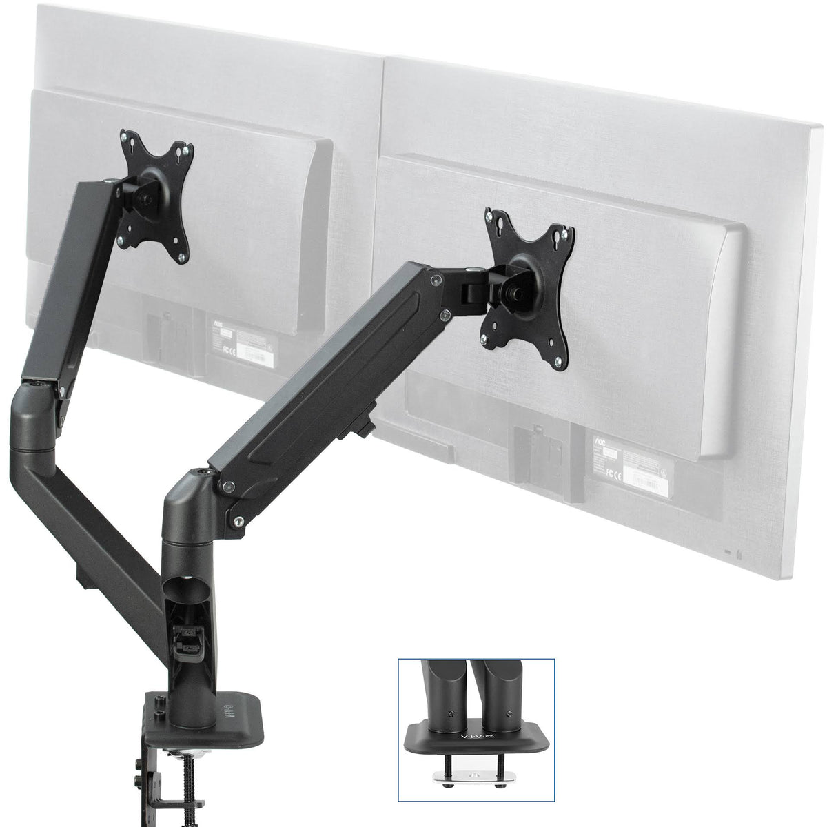 Black Desk Mount Stand for 17 inch to 27 inch Screens E72567