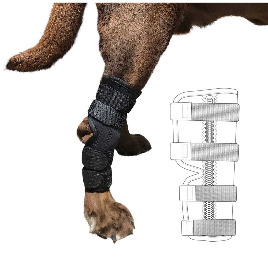 Dog Rear Leg Hock Joint Wrap Brace E903460