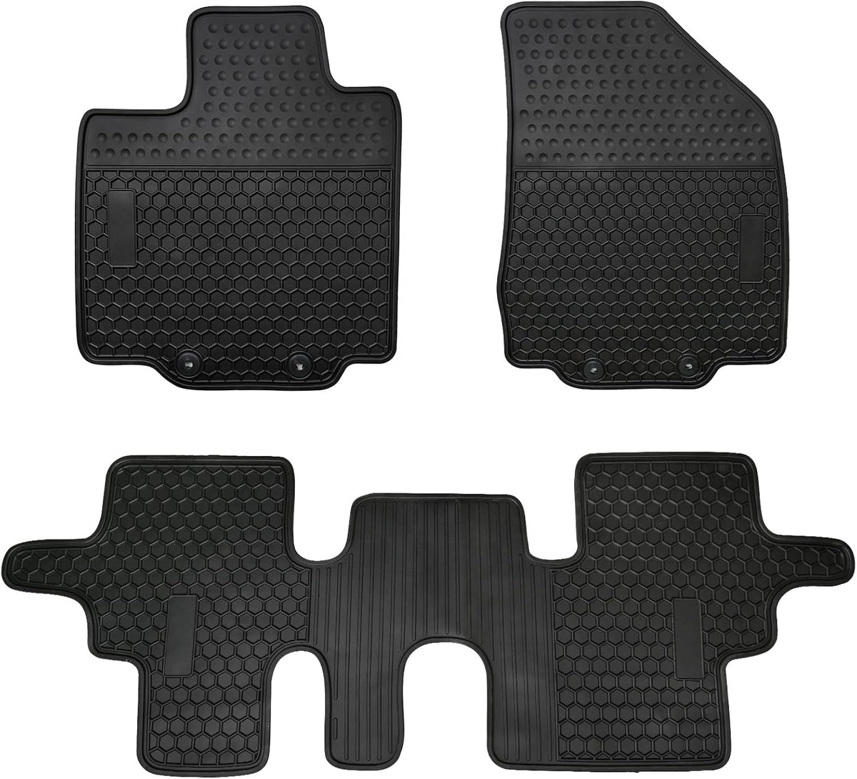 Black Rubber All Weather Car Floor Mats S714500