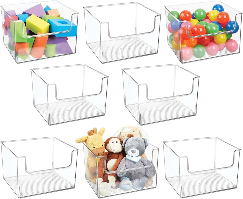 Clear Plastic Storage Organizer Bin 8 Pack D289