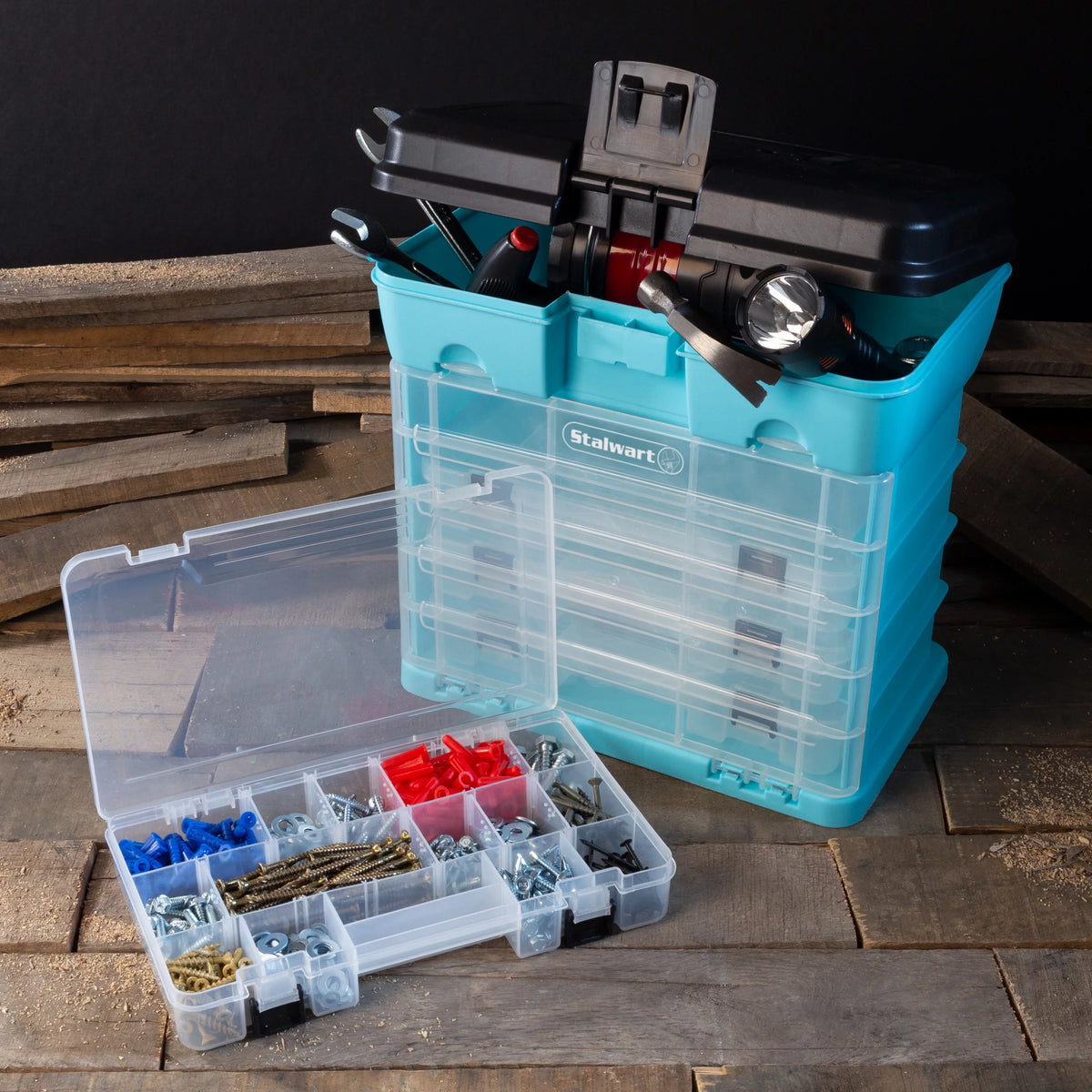Green 4 Drawer Storage and Tool Box R669583