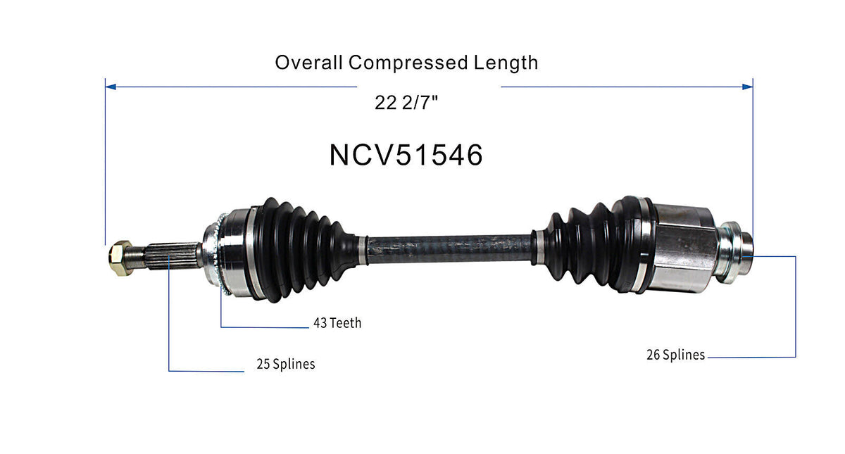 CV Axle Assembly Q581