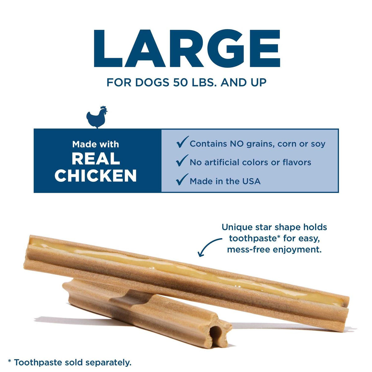 Dental Sticks for Large Dogs Chews L64122