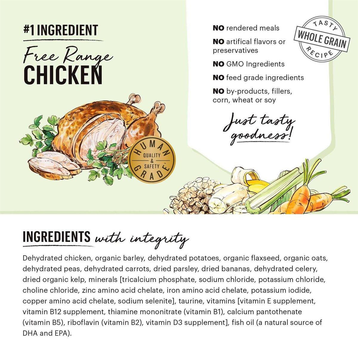 Dehydrated Whole Grain Chicken Dog Food X139