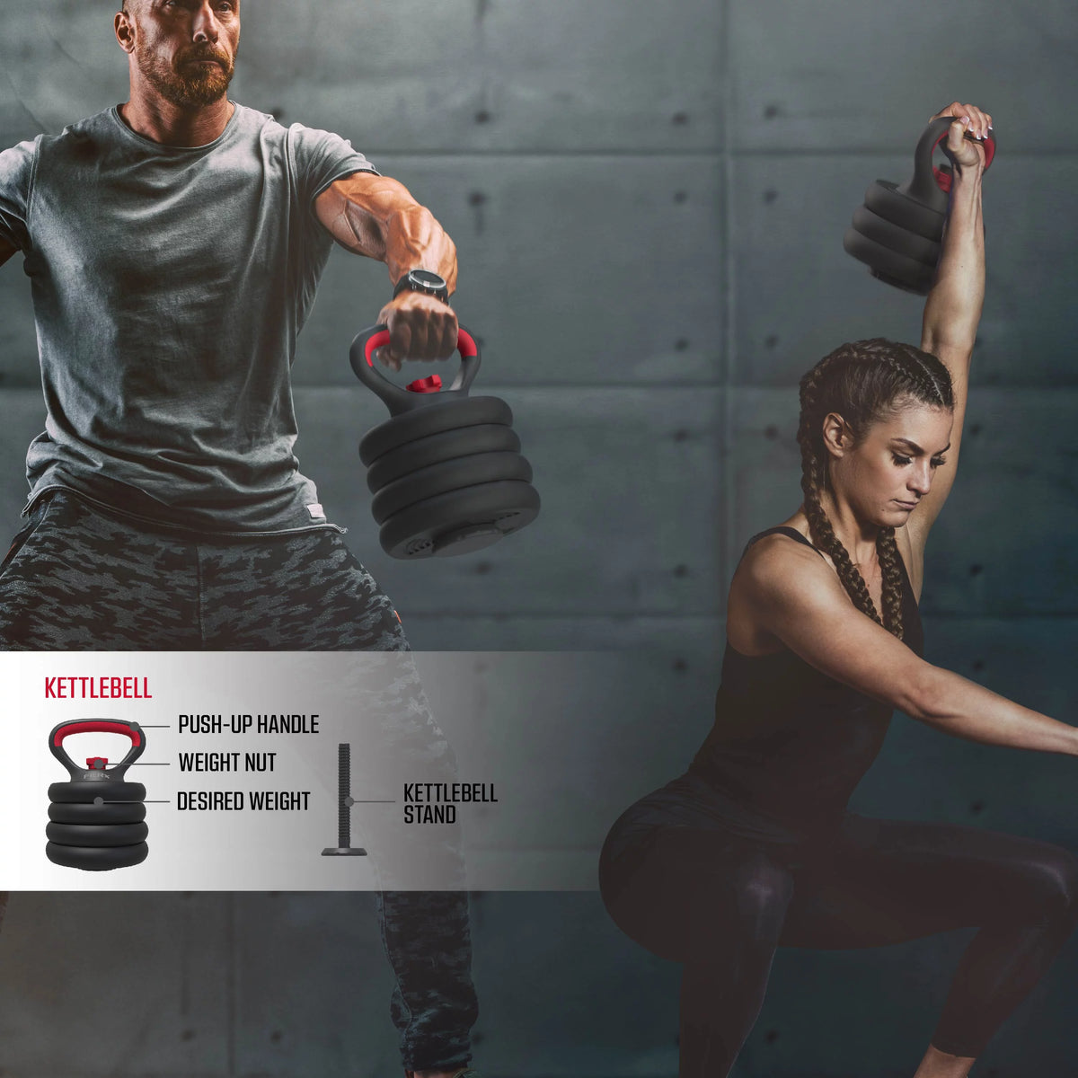 60 lbs. 4-in-1 Adjustable Dumbbell, Barbell, and Kettlebell Weight Set W3024