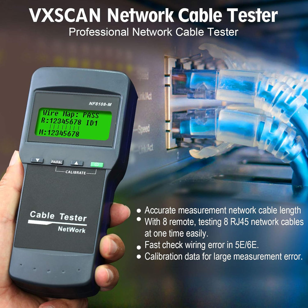 Network Cable Tester with 8 Remote Units L7131