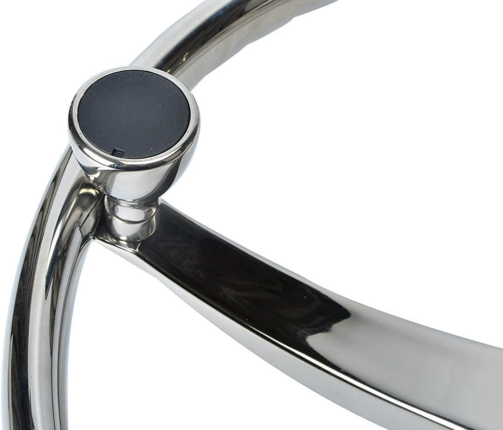 Stainless Steel Boat Steering Wheel 3 Spoke 13-1/2 Dia F5381