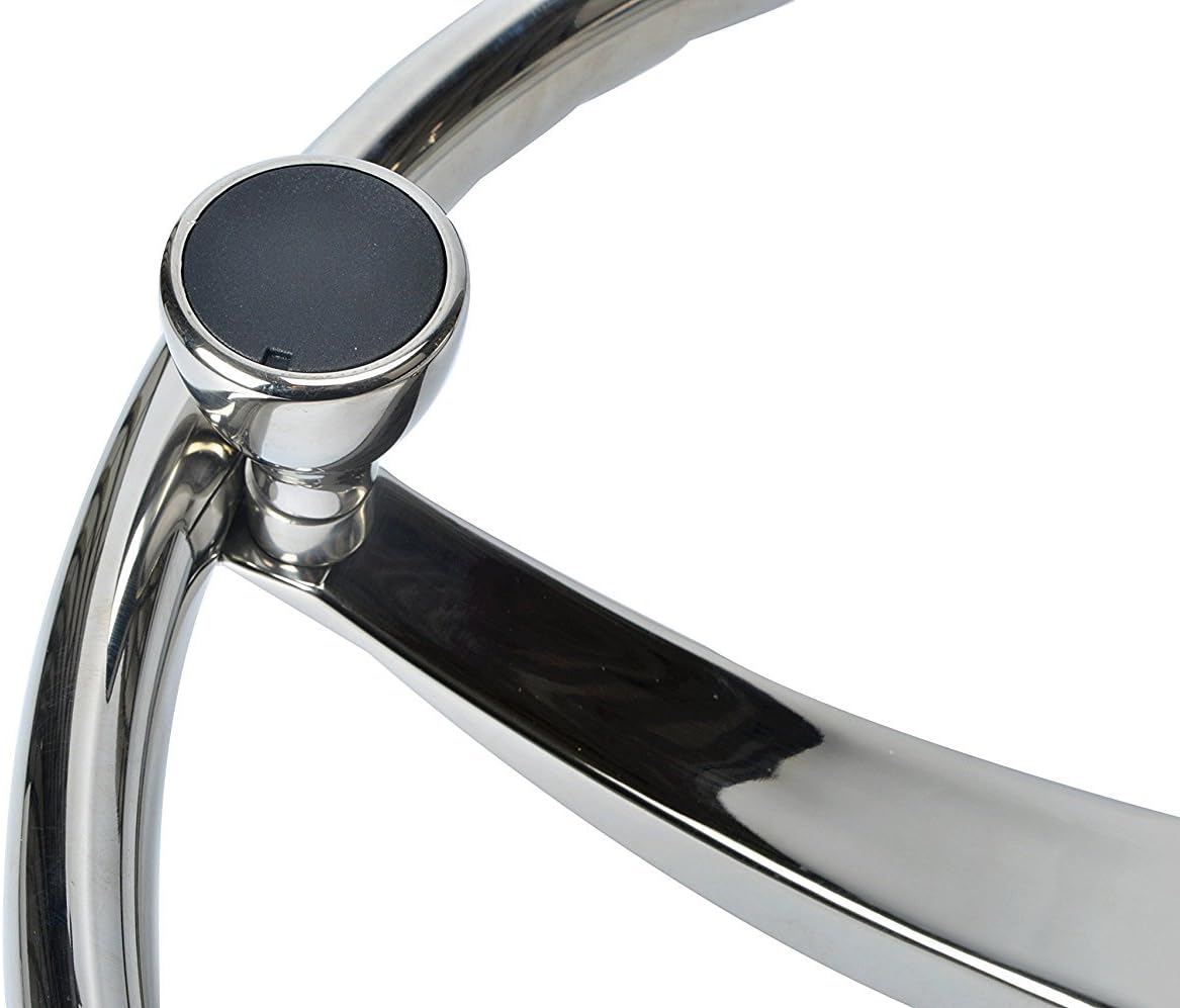 Stainless Steel Boat Steering Wheel 3 Spoke 13-1/2 Dia F5381