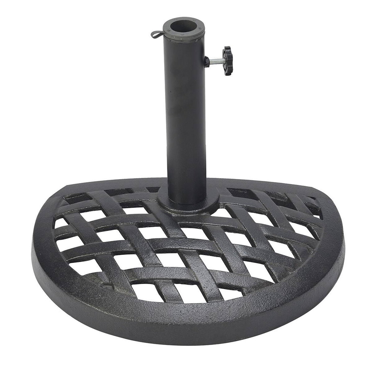 Cast Iron Half Umbrella Base 17.7 inch Diameter Black A308070