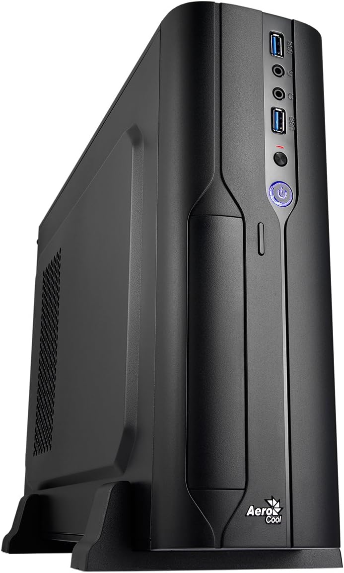 Black Slim M-ATX Computer Case N4413