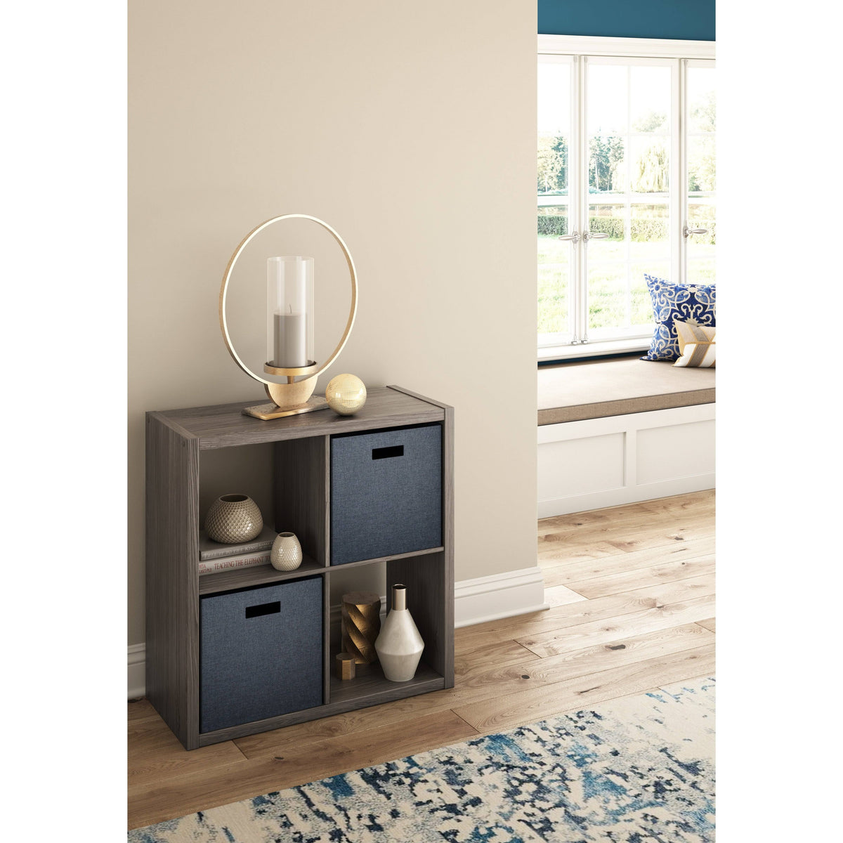 Bleached Brown Cube Bookcase M147