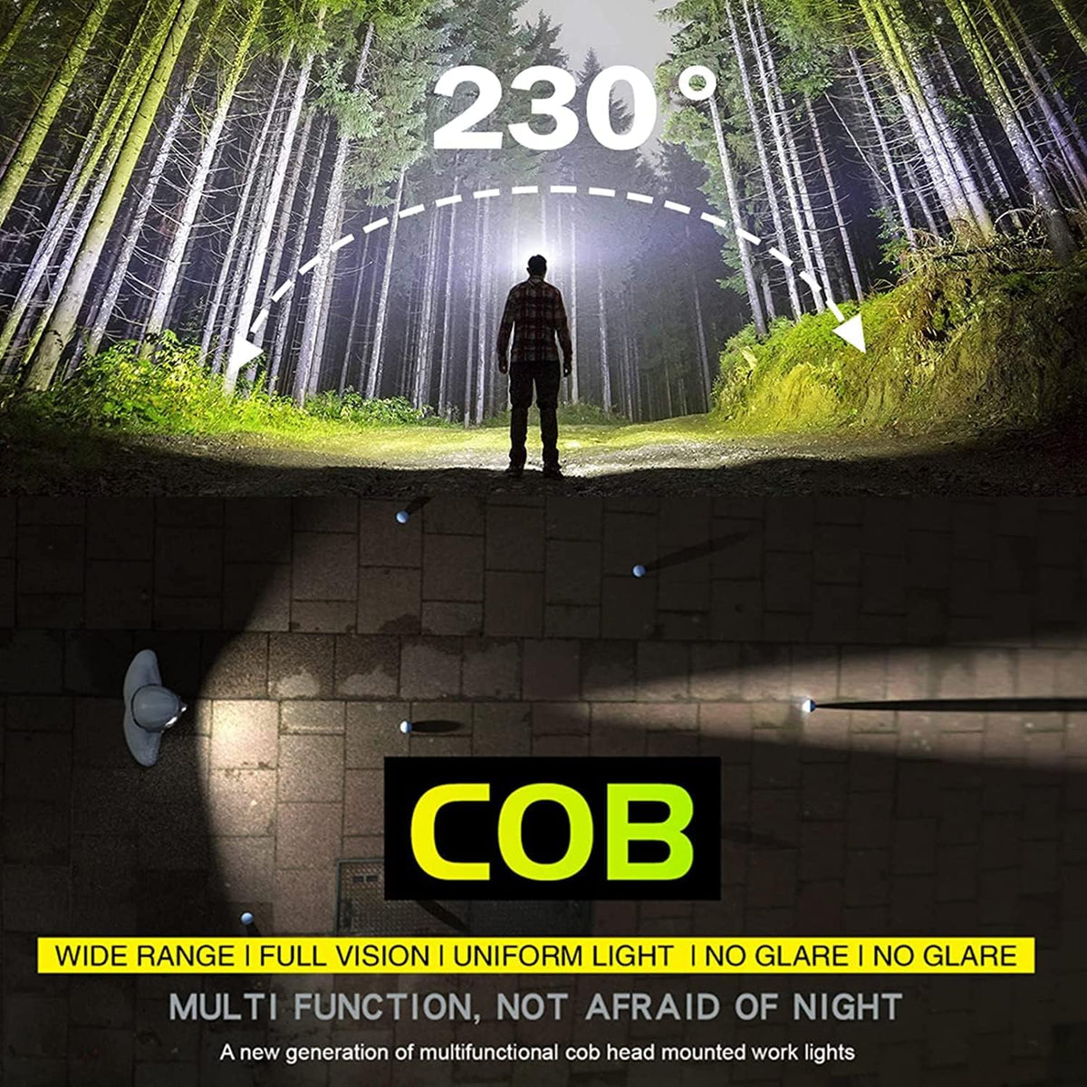 Rechargeable LED Headlamps 2-Pack 350 Lumens K62637