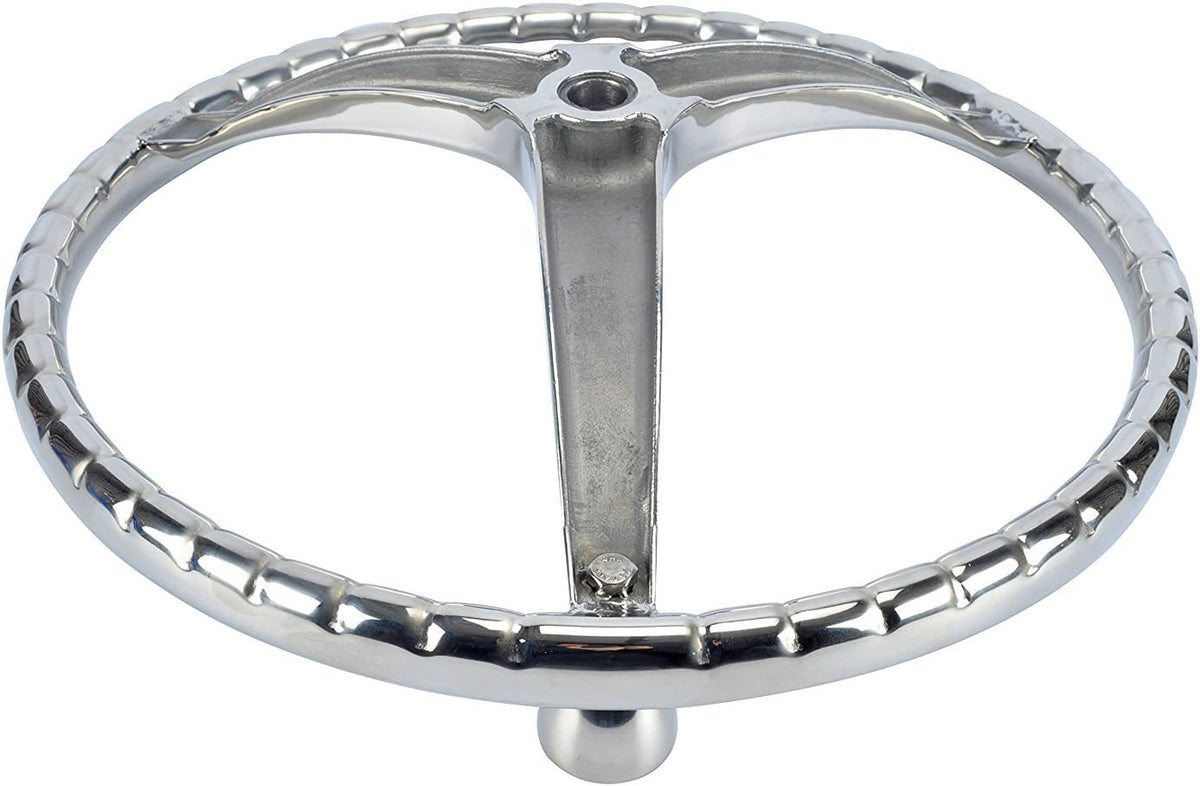 Stainless Steel Boat Steering Wheel 3 Spoke 13-1/2 Dia F5381