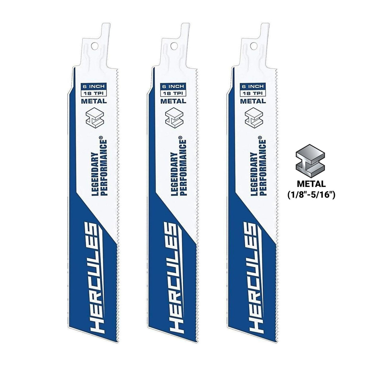 6 in. 18 TPI Reciprocating Saw Blades 3-Pack S1889