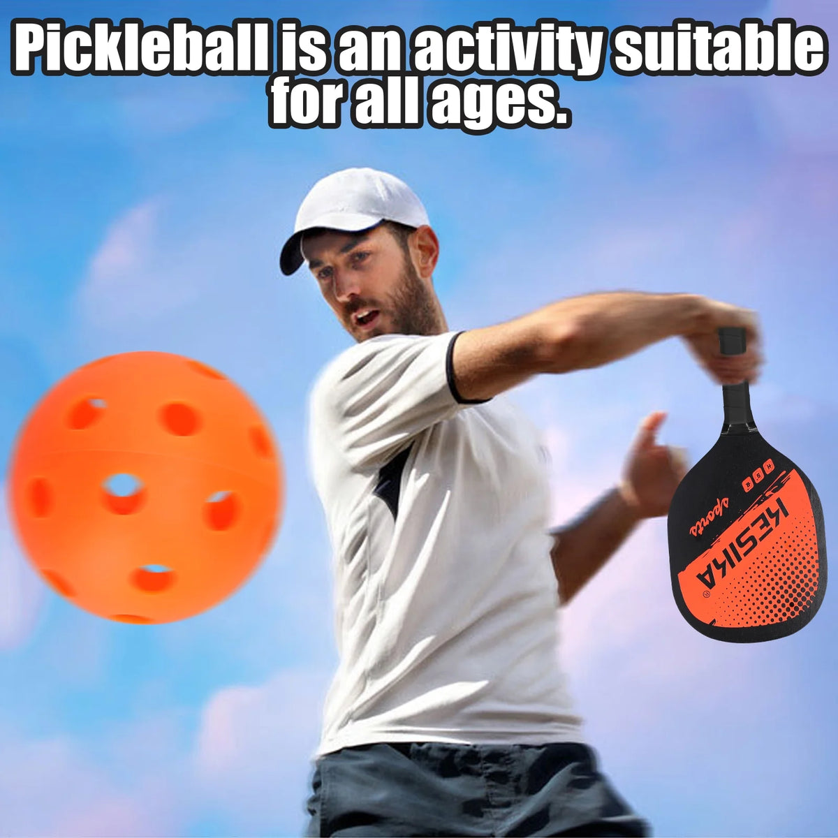 Pickleball Paddle Set 2 Rackets & 4 Balls with Carrying Bag A113705