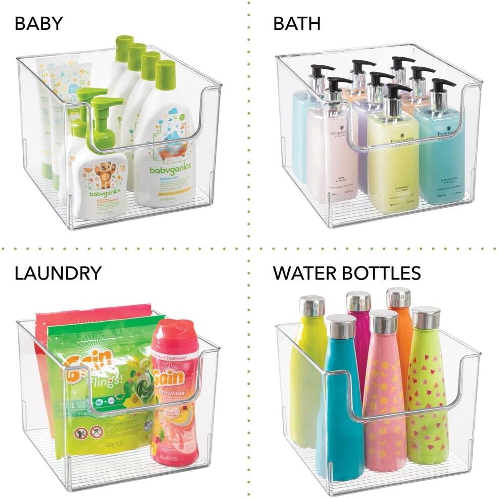 Clear Plastic Storage Organizer Bin 8 Pack D289