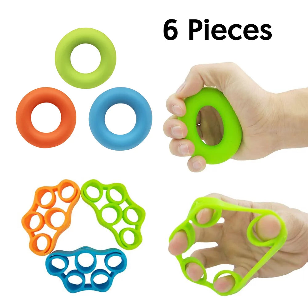 Hand Grip Strengthener Finger Exerciser Set of 6 A4435