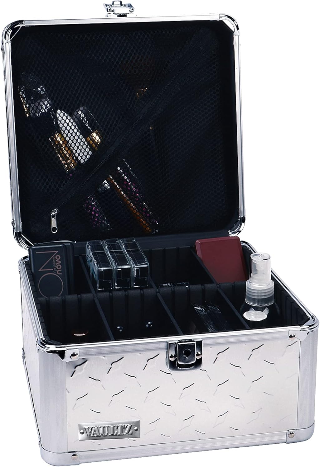 Portable Safe Box with Lock, Mesh Pocket & Adjustable Compartments, Tactical Black G966531