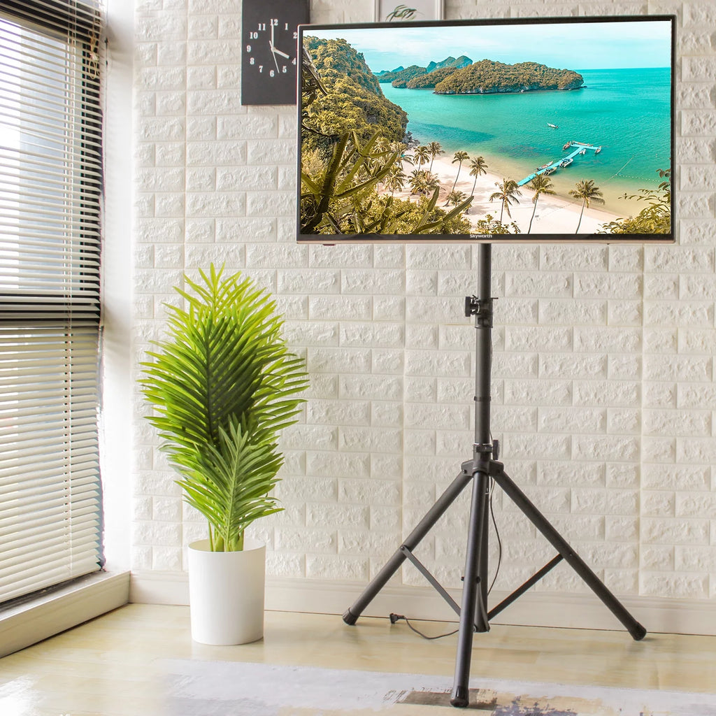 Black Portable Tripod TV Stand up to 75 inch N245
