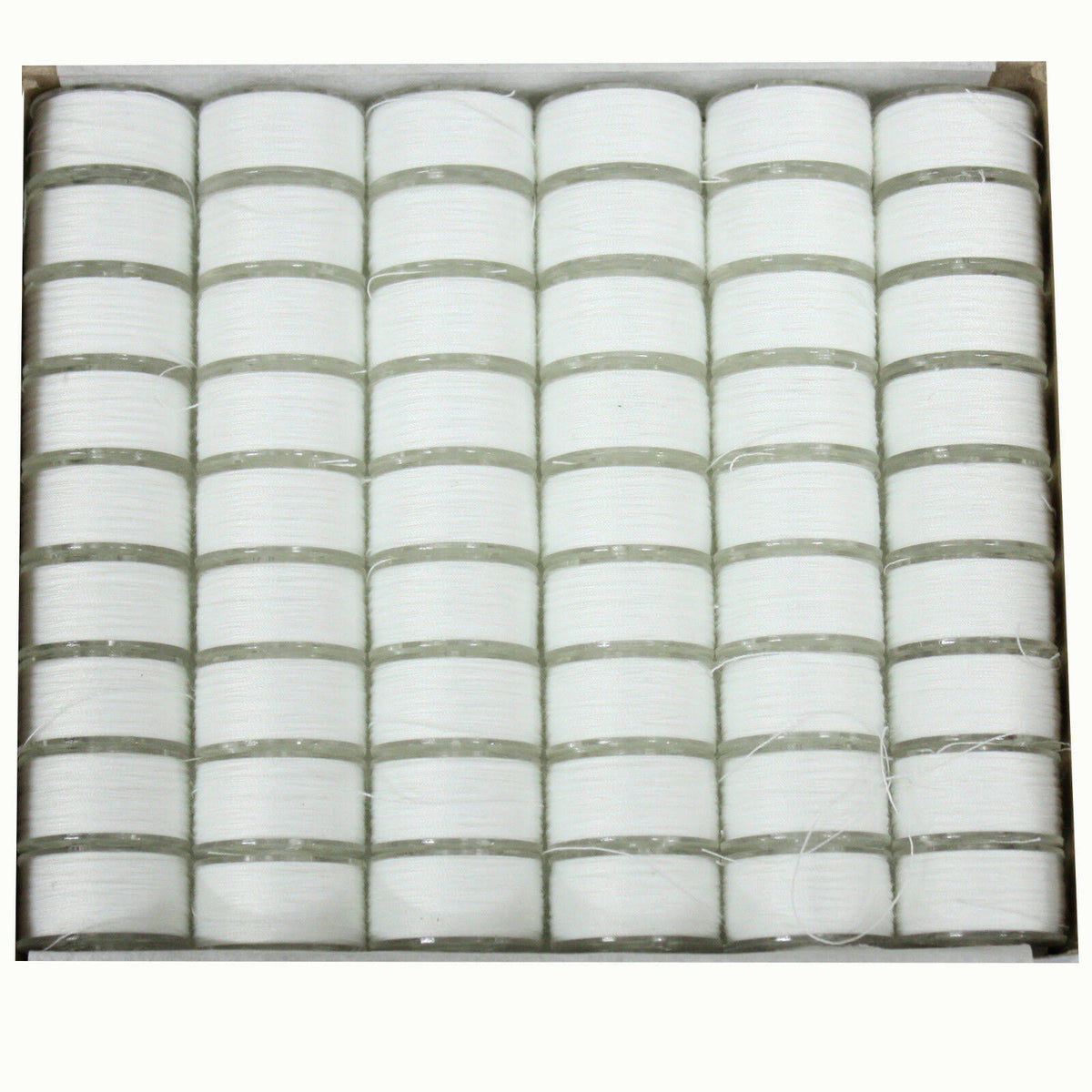 White 108 Pack Pre-Wound Plastic Bobbins for Sewing Machine Z89984