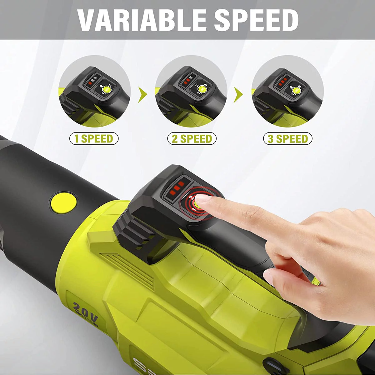 580CFM 20V Cordless Leaf Blower with 4.0Ah Battery & Charger S90360
