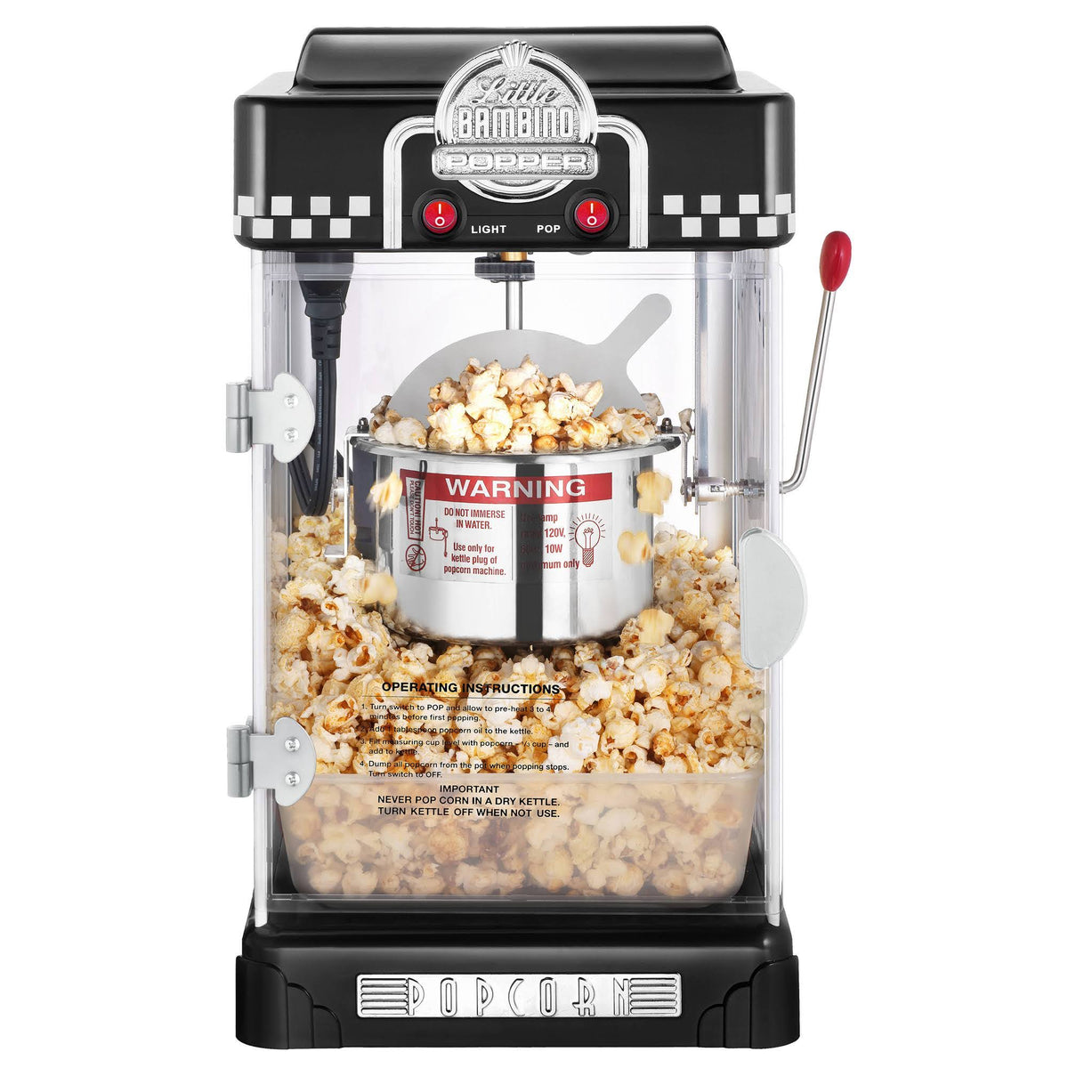 Black Table-Top Popcorn Machine P74511