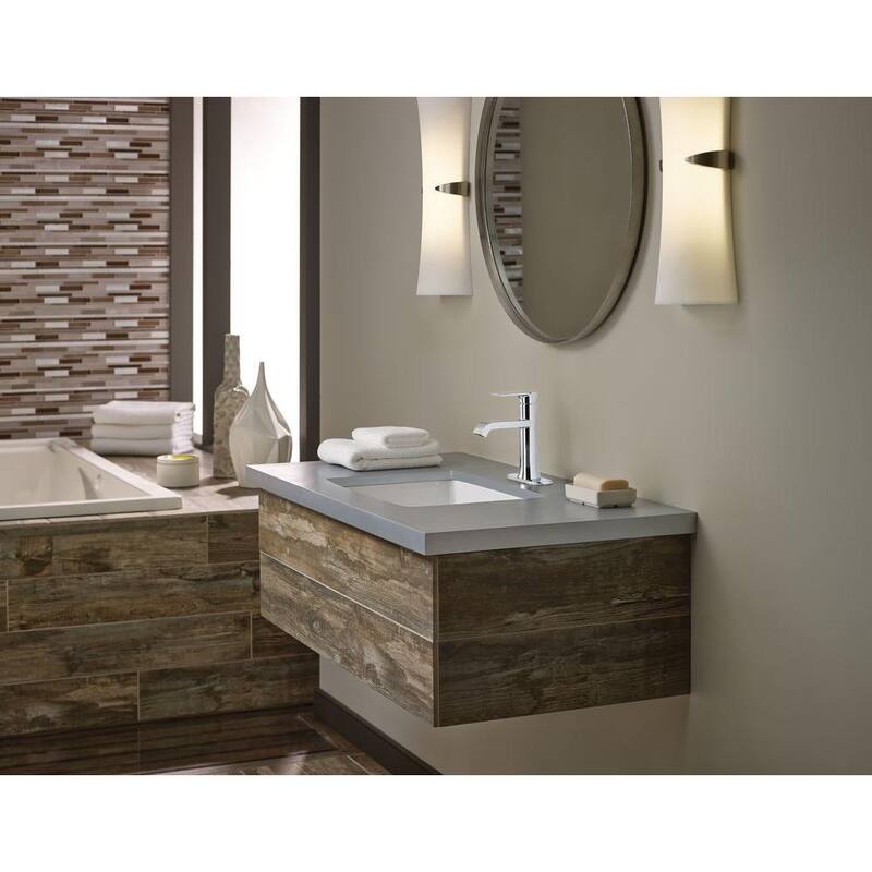 Single Handle Single Hole Bathroom Faucet in Chrome Y60383