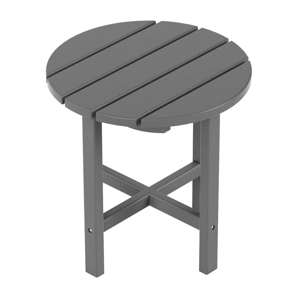 18 Inch Round Plastic Outdoor Patio Side Table T612