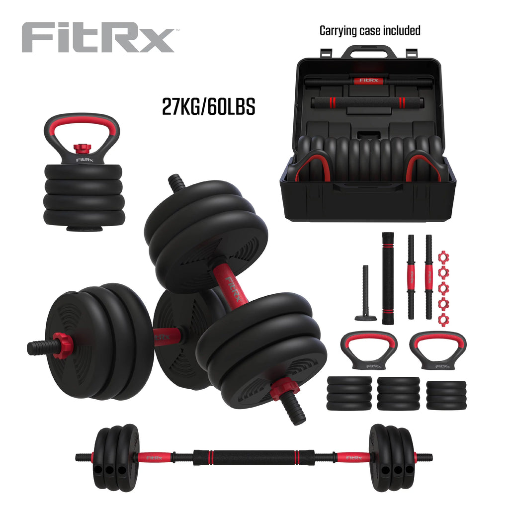 60 lbs. 4-in-1 Adjustable Dumbbell, Barbell, and Kettlebell Weight Set W3024