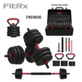 60 lbs. 4-in-1 Adjustable Dumbbell, Barbell, and Kettlebell Weight Set W3024
