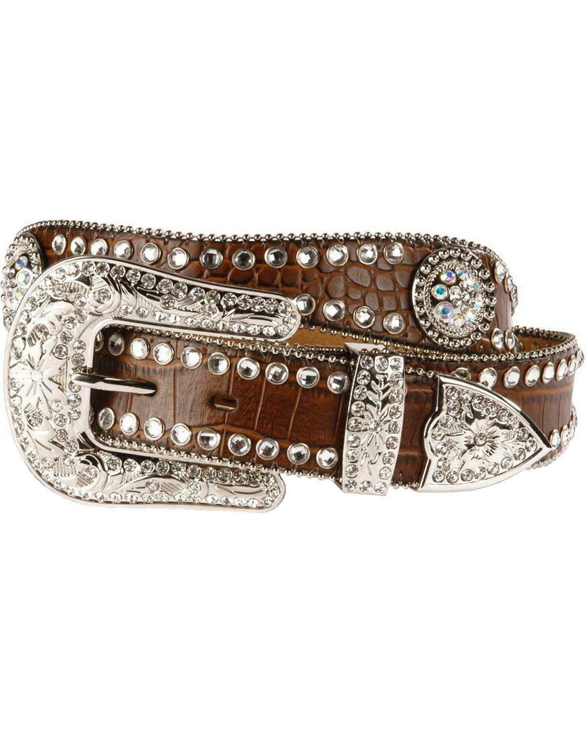 Brown Croc Print Belt G102085