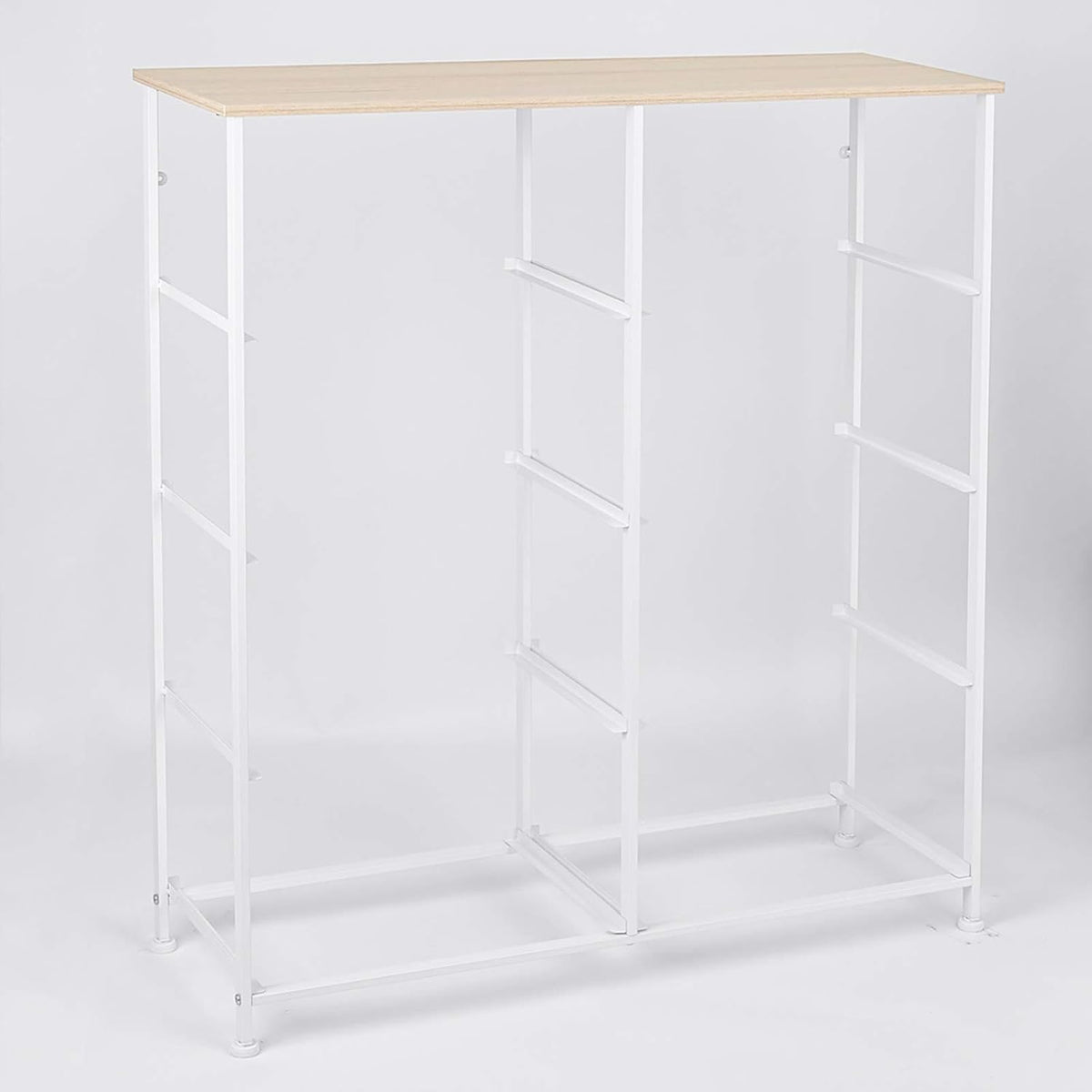 8 Drawer Fabric Dresser with Wooden Top T296