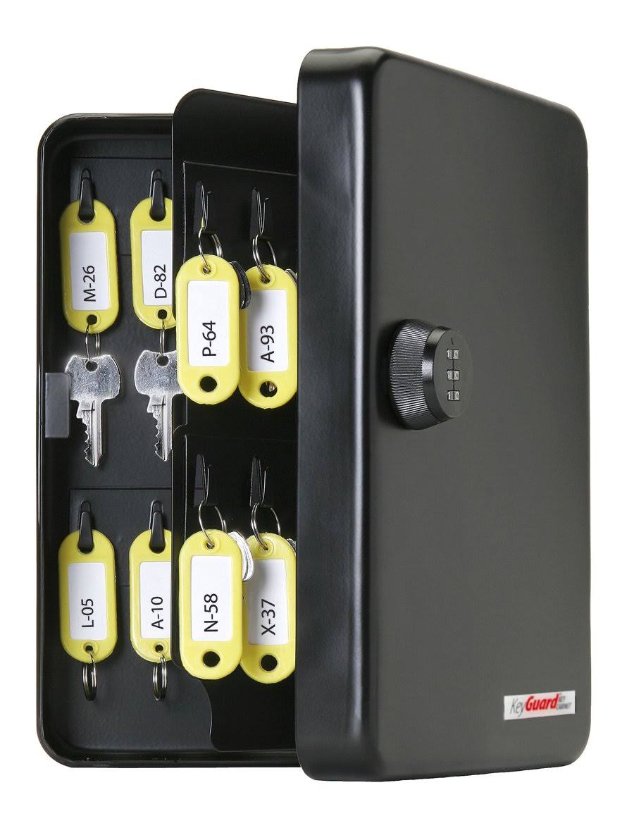 Combination Key Cabinet, 48 Hook, Black E683656