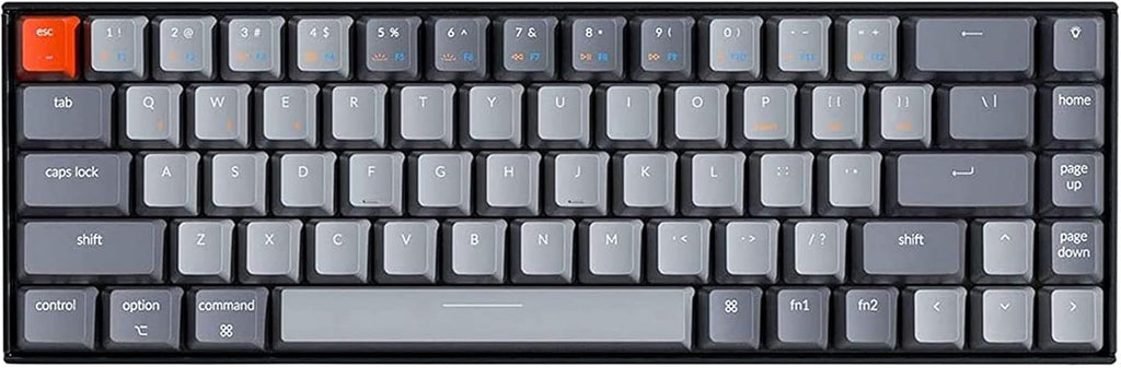 Bluetooth Wireless Mechanical Keyboard with Red Switch LED Backlit 68 Keys Compact W12699
