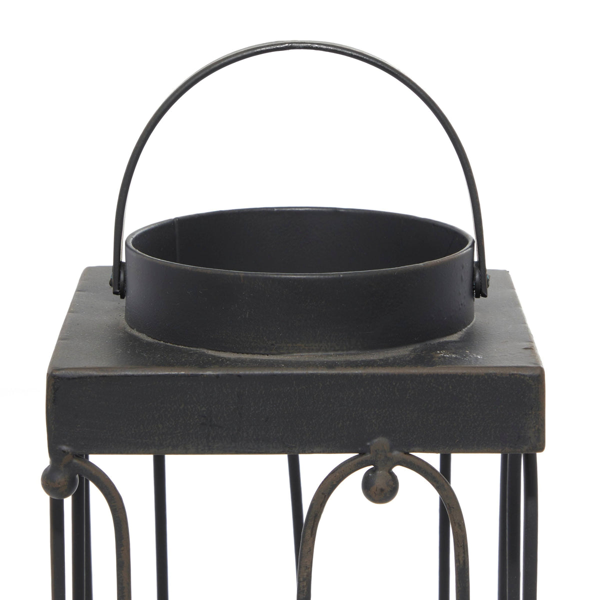 Metal Glass Candle Lantern Set of 2 V432957
