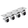 4 x 4 Plate Caster with 3 Wheel Set of 4 S854