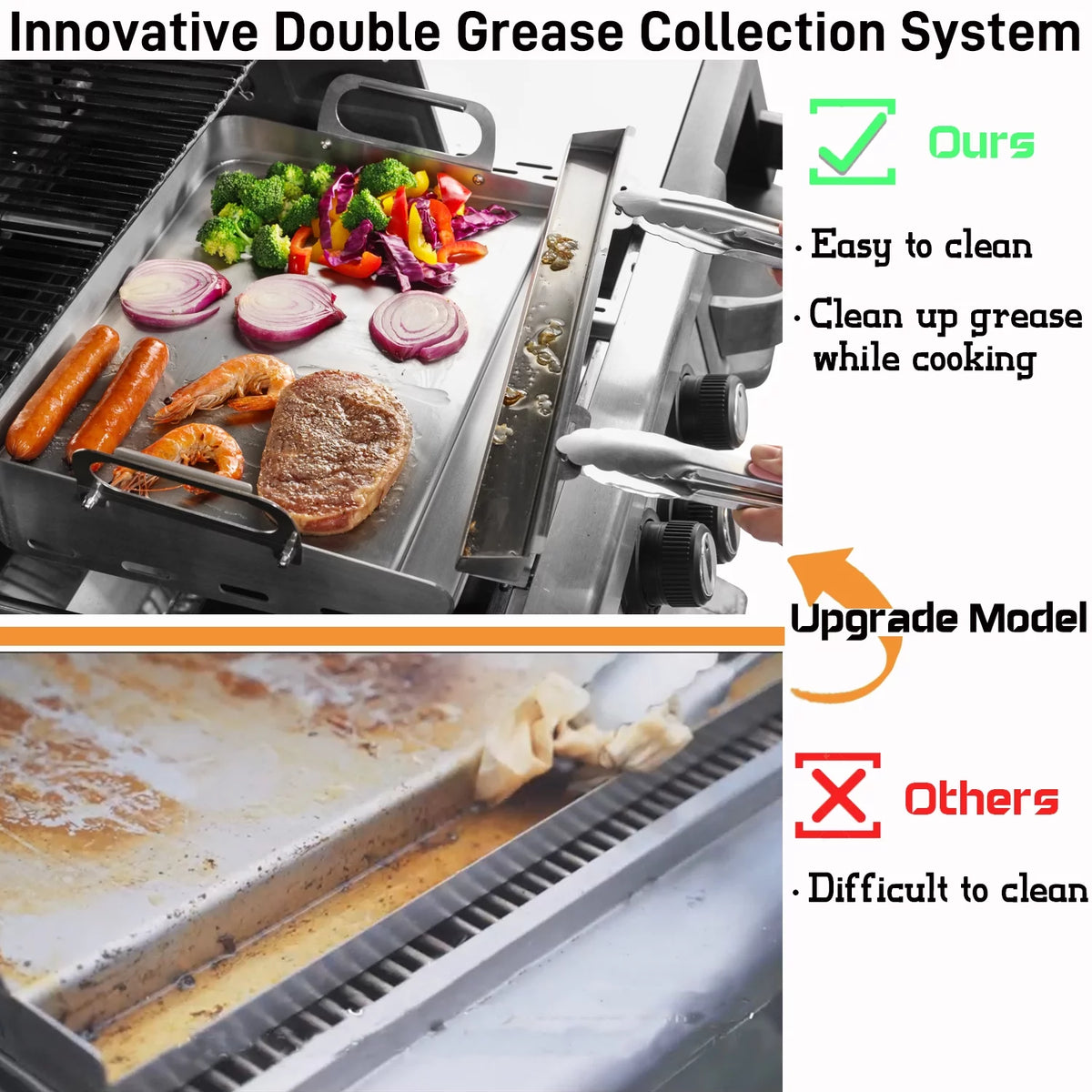 17 x 13 Flat Top Grill with Removable Grease Tray W64187