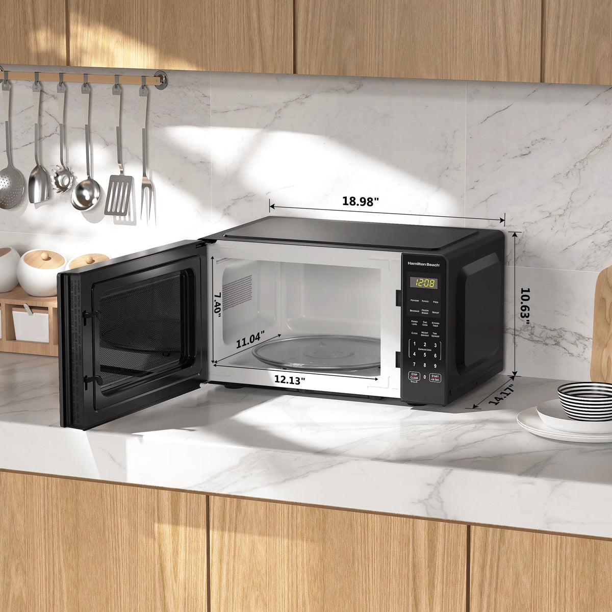 0.9 Cu ft 900 Watts Stainless Steel Countertop Microwave Oven W97579