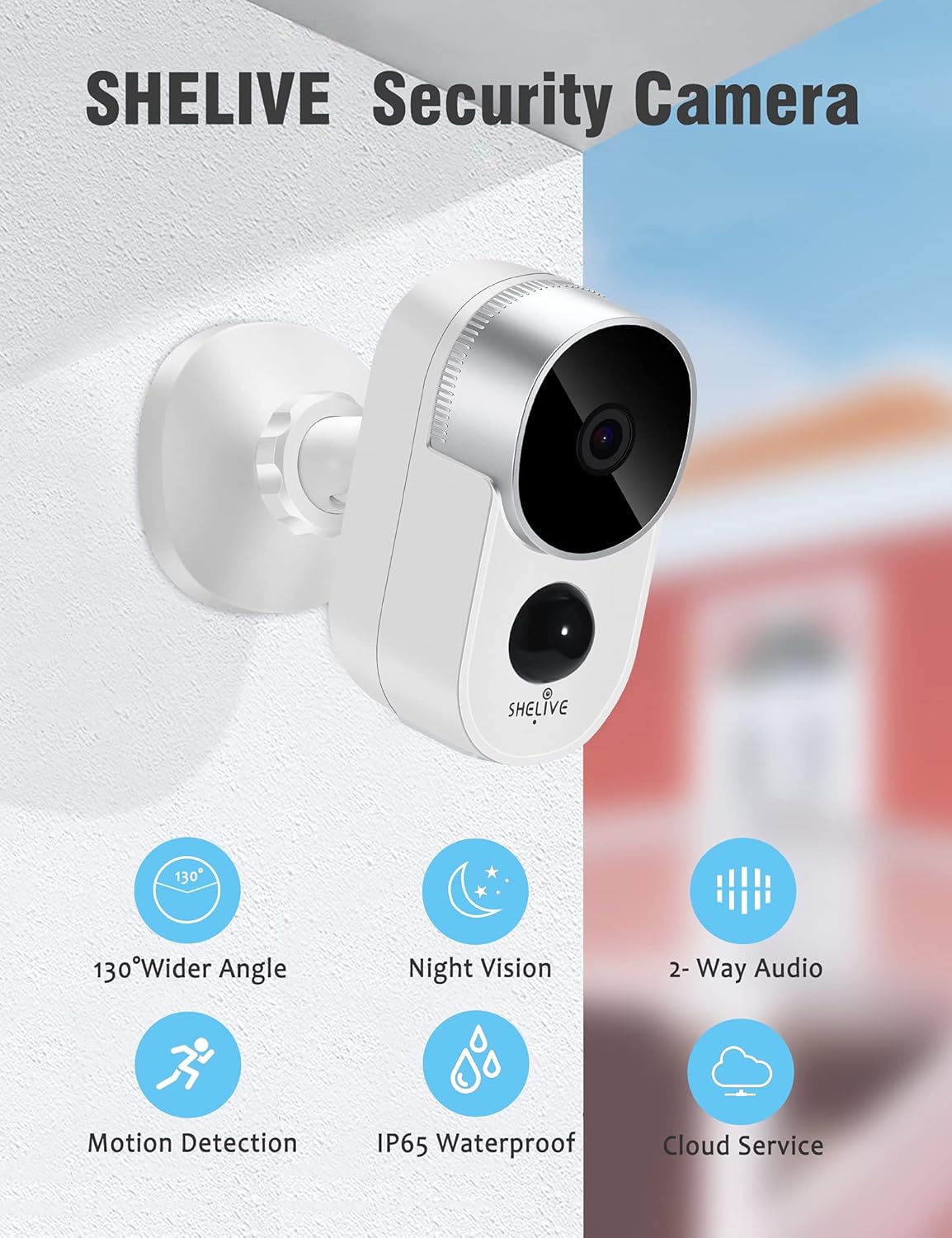 Wireless Rechargeable Battery Security Camera 1080P HD Waterproof Night Vision W459