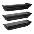 Black Set of 3 Contoured Wall Ledge & Shelf E171721