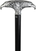 Chrome Plated T-Handle Walking Cane with Black Beechwood Shaft G424