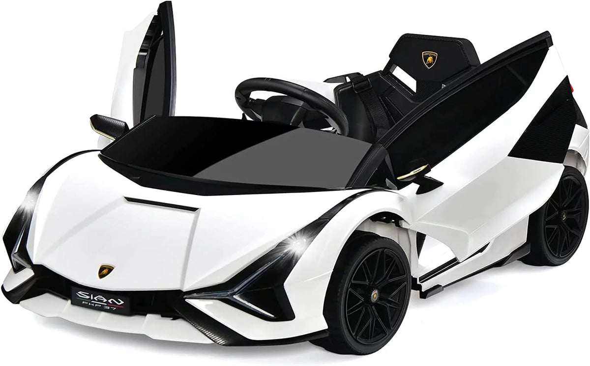 12V Kids Ride On Car with Parent Remote Control, Spring Suspension, MP3 Player, Carbon Fiber Textured (Black) L198799
