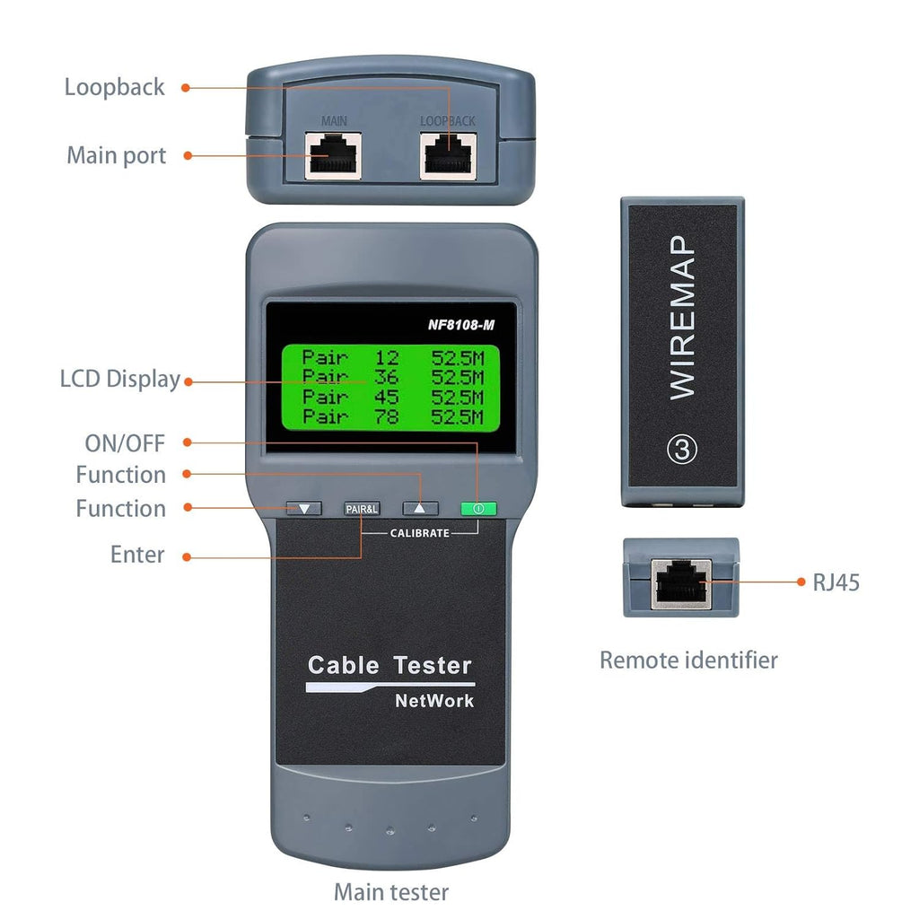 Network Cable Tester with 8 Remote Units L7131