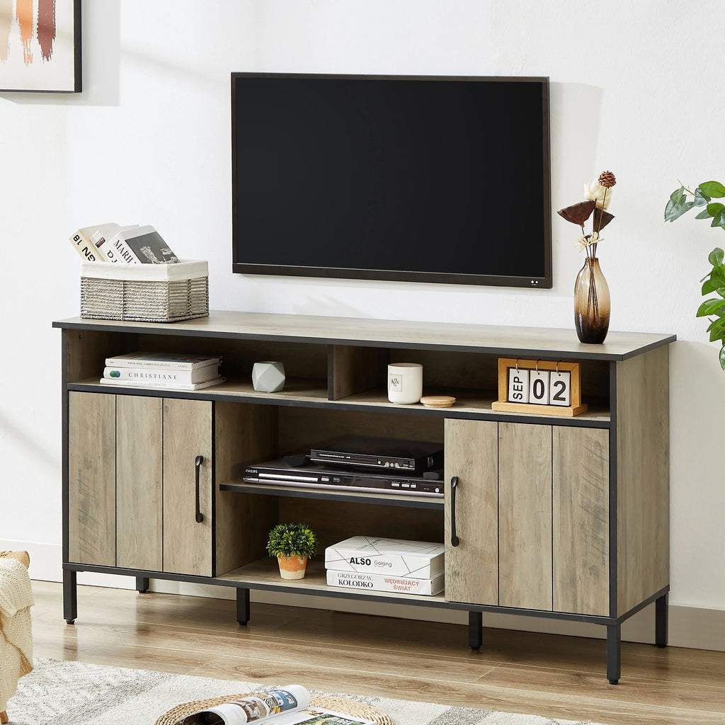 Espresso TV Stand with Storage and Cabinet U416798