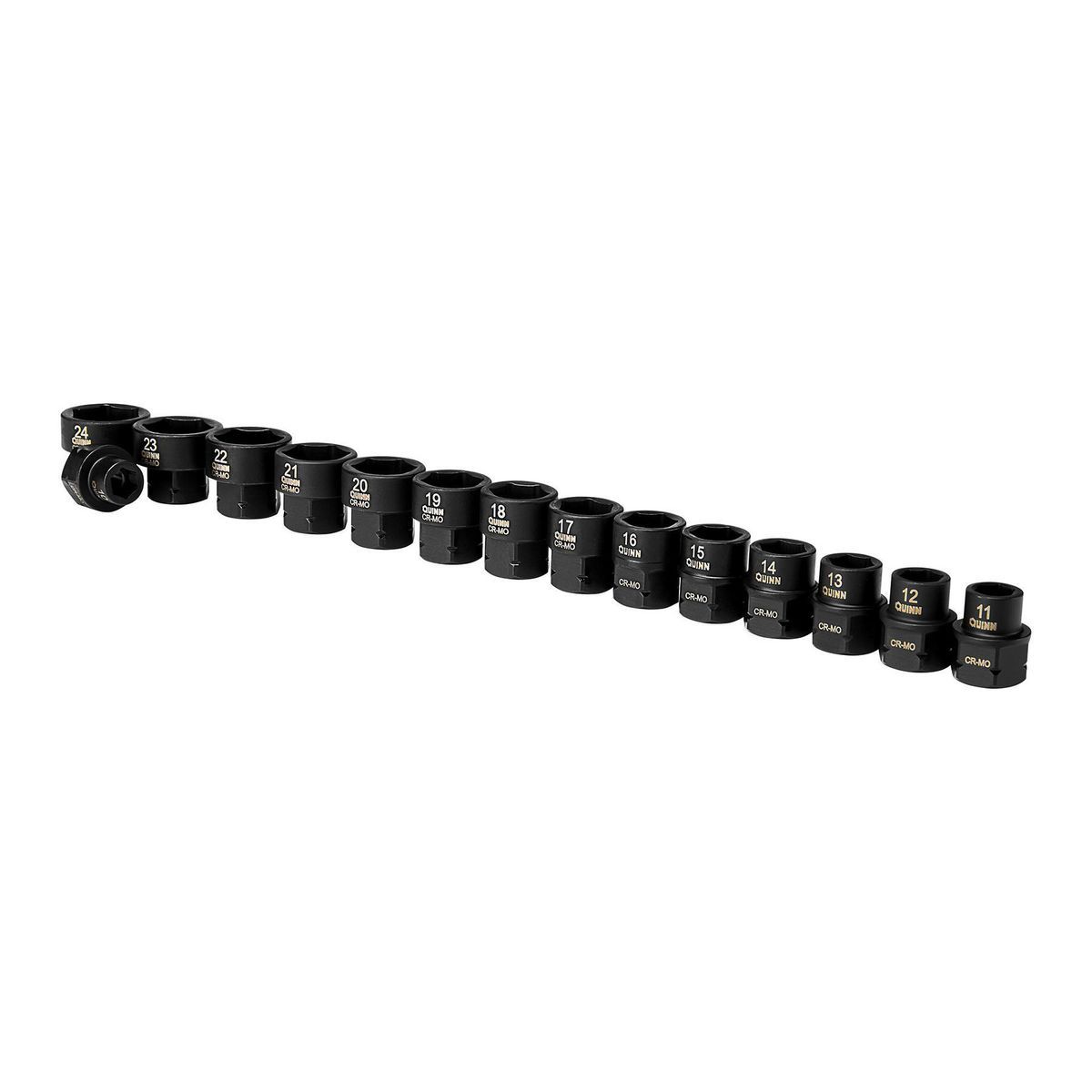 1/2 in. Drive Metric Low-Profile Impact Socket Set, 15-Piece M4921