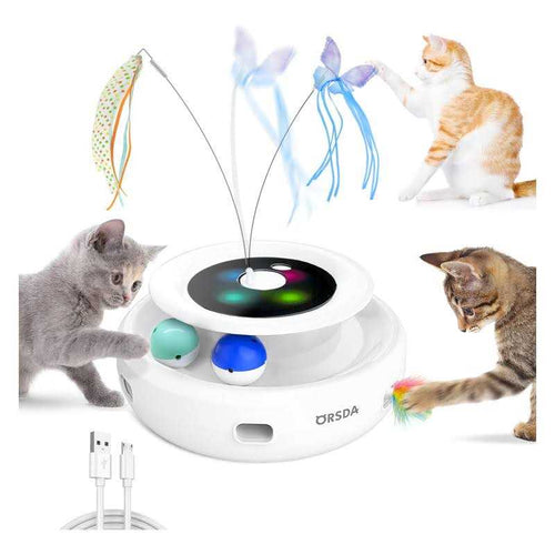 3-in-1 Rechargeable Interactive Cat Toys Y59178