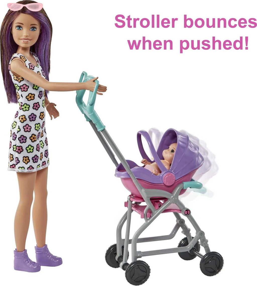 Stroller Playset with Dolls and 5 Accessories H659