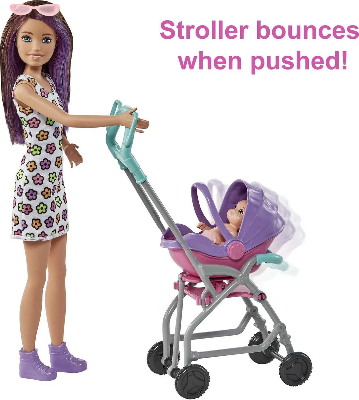 Stroller Playset with Dolls and 5 Accessories H659